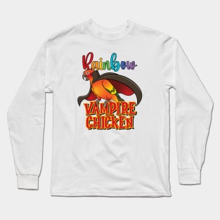 Rainbow Vampire Chicken - Funny Sun Conure Parrot Long Sleeve T-Shirt